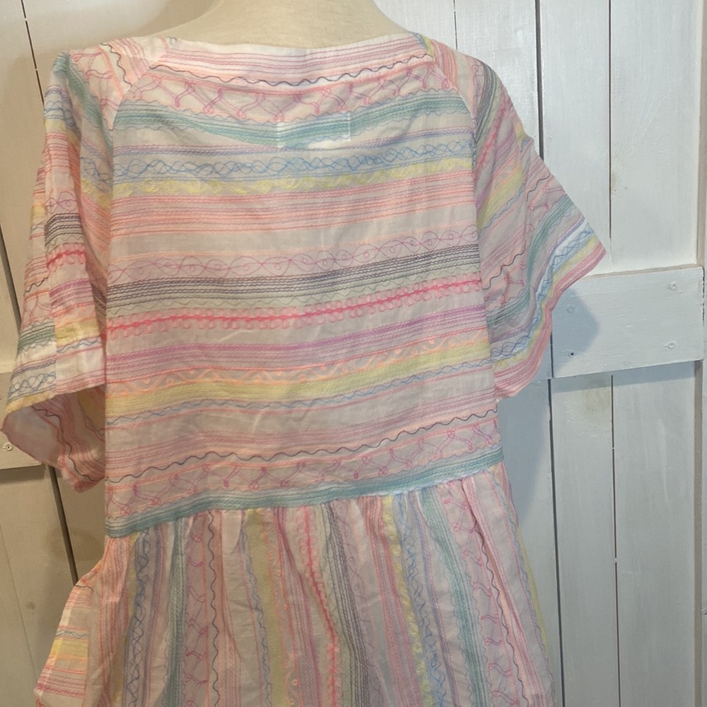 NWT By Anthropologie Letty Neon Embroidered Top - Picture 3 of 5
